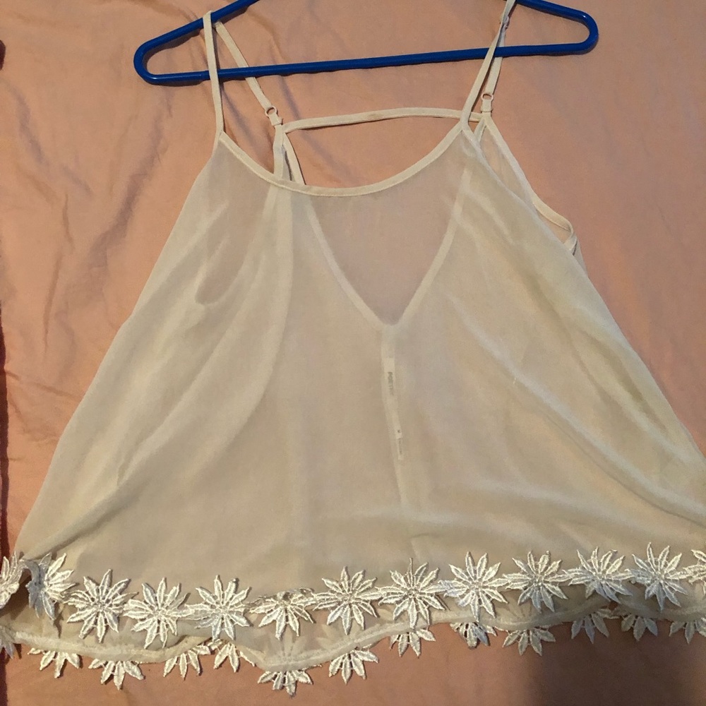 Beautiful nude blouse, Size Medium